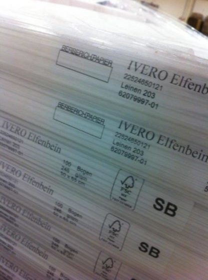 Feinpapier Ivero Elfenbeinkarton Leinen