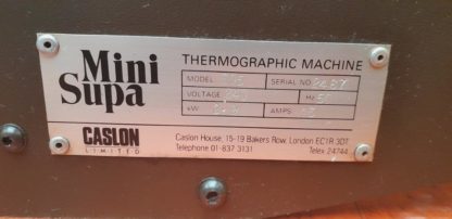 Caslon Mini Supa 305 Thermo-Reliefofen - Gambar 2
