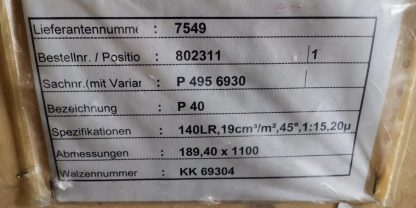 Zecher Rasterwalze für KBA Rapida RA 105 Baureihe P40 - obrazek 5