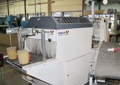 encajadora neumática beck KV 600 con cinta de alimentación de 200 cm