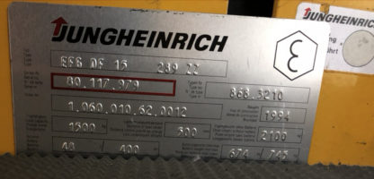 Триколісний електричний фронтальний навантажувач Jungheinrich EFG DF 15 з дуплексною щоглою та роликовим захватом Meyer - Зображення 10