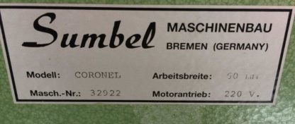 Sumbel Coronel 60  - Two Roller Side cold gluing machine - Image 4