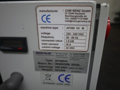 AUTOMATIC PUNCH - RENZ AP 360 V4 Manual - Image 7