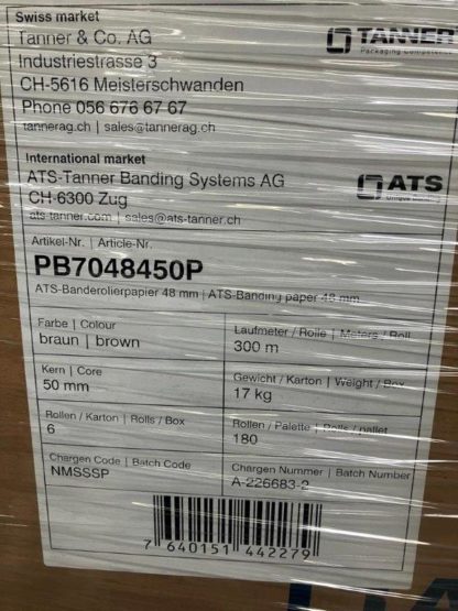 帕拉米德斯三角洲 - 殘餘物 約 264 卷 ATS 班德羅利爾紙 48 毫米 x 300m 棕色：圖片 2