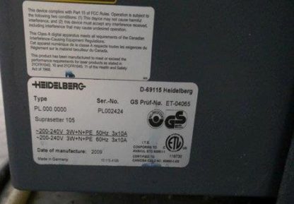 8up thermal CTP Heidelberg Suprasetter 105 with SCL and Prinect Metashooter 11 - Image 9