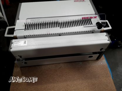 punzonatrice elettrica da tavolo Wire-O RENZ DTP 340 M e macchina di chiusura manuale Renz WBS 340 per rilegatura a pettine in filo metallico - immagine 9
