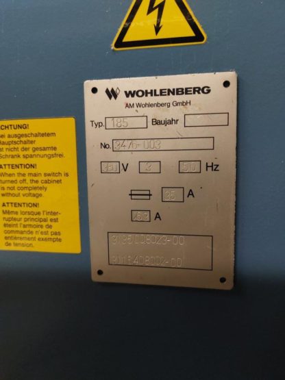 Máquina de corte VLF WOHLENBERG 185 MCS-2TV - Imagen 2