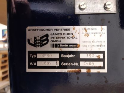 JBI James Burn International  K 50 elektrische Wire-O Stanzmaschine - Зображення 2