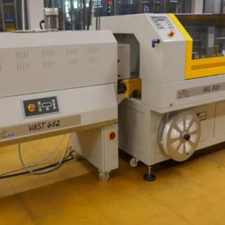 R+S Verpackungstechnik  Seitenschweissmaschine FAS 700 mit Schrumpftunnel VAST 652