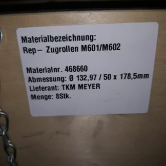 Zugrollen unter dem Trichter im Falzapparat GOSS Web Offset Rotation