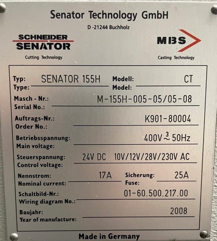 Schneider Senator 155 H CT Großformat Schneidelinie – Bild 2