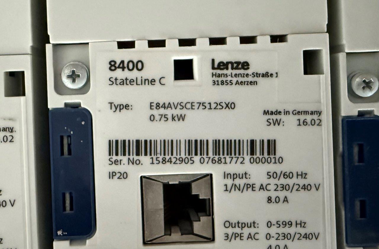 Lenze Frequenzumrichter 8400 StateLine C 0,75kW Typ E84AVSCE7512SX0 - Image 2